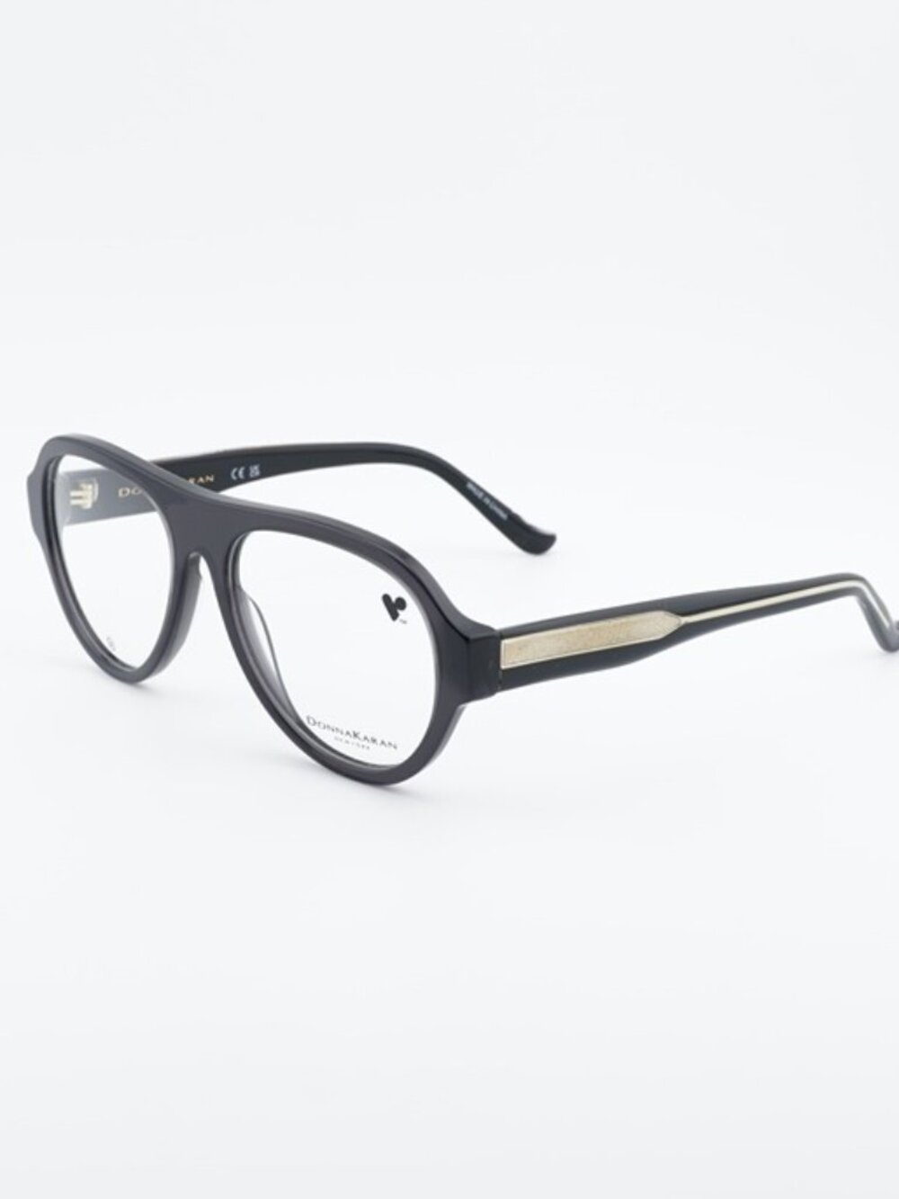 Donna Karan DO5012 001 Eyeglasses - Black Crystal 54mm Aviator Frame